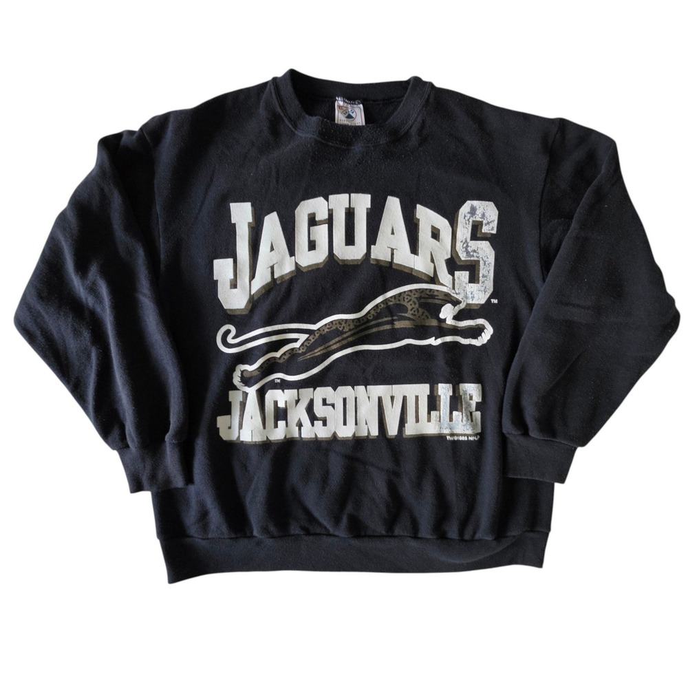 NFL Mens Sweatshirt Jacksonville Jaguars banned Logo Black Vintage 1993 90's XL